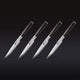 4pc Damascus Steel Steak Knife Set, Espresso