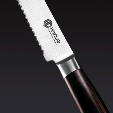 6pc Damascus Steel Knife Set, Espresso