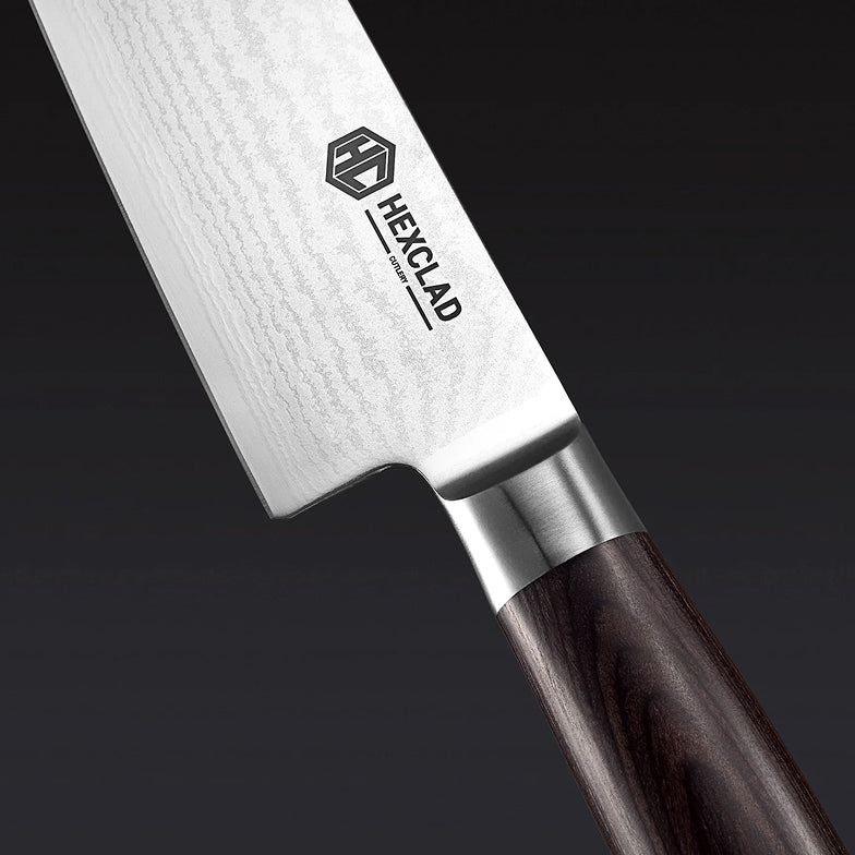 6 pc Japanese Damascus Steel Espresso Knife Set w/ Magnetic Knife Block