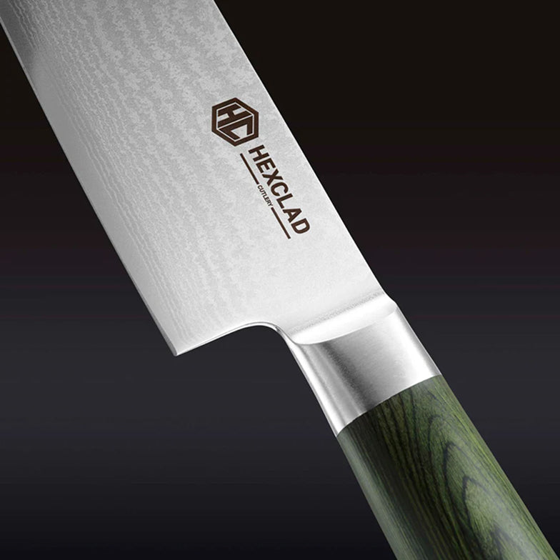 6 pc Japanese Damascus Steel Knife Set w/ Magnetic Knife Block