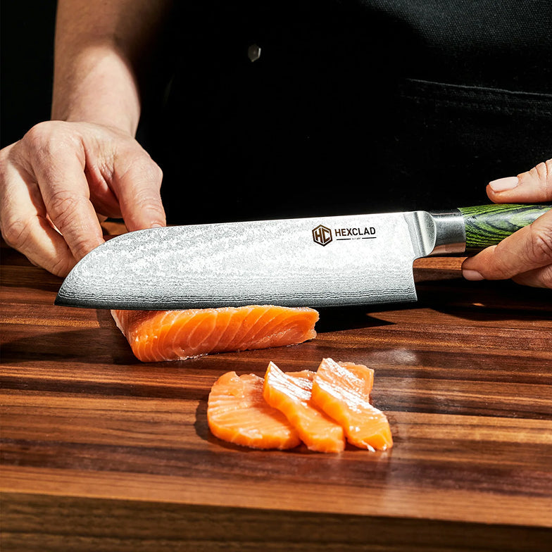 Damascus Steel 18 cm Santoku Knife